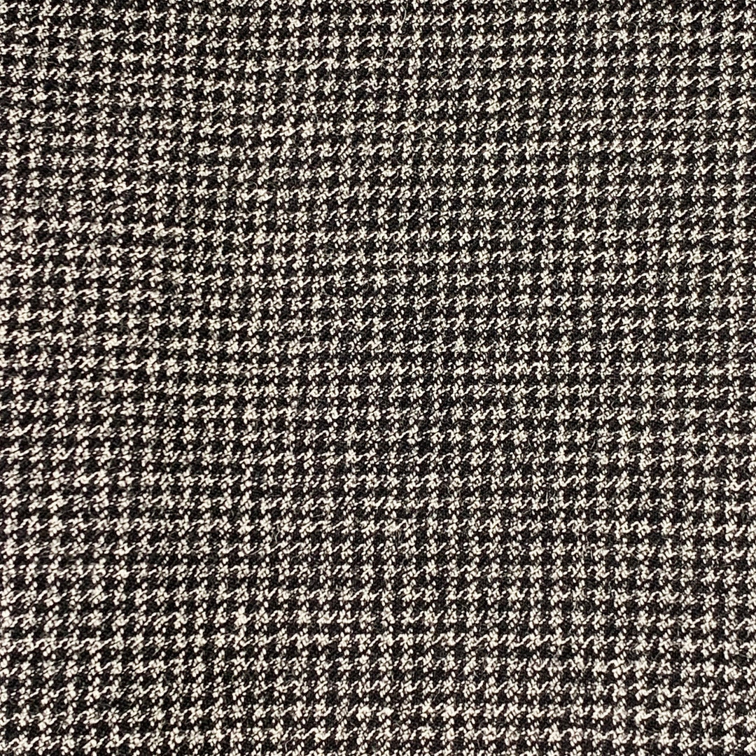 THE KOOPLES Size 30 Black Charcoal Houndstooth Wool Side Tabs Dress Pants