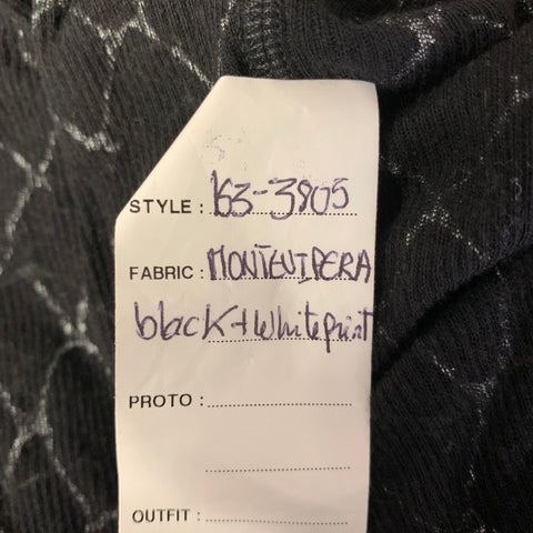 HAIDER ACKERMANN Size S Black White Print Raglan Pullover