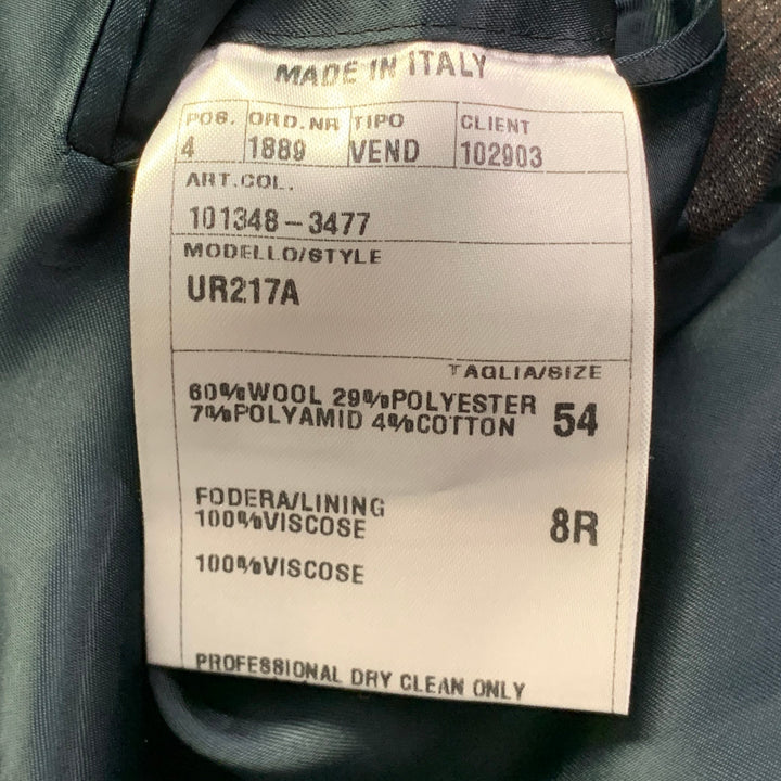 EMANUEL UNGARO Size 44 Regular Brown Metallic Wool Blend Sport Coat