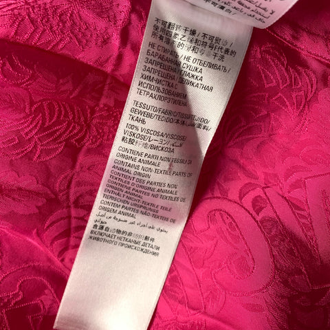 BALENCIAGA Size 34 Pink Viscose Jacquard Pajama Set