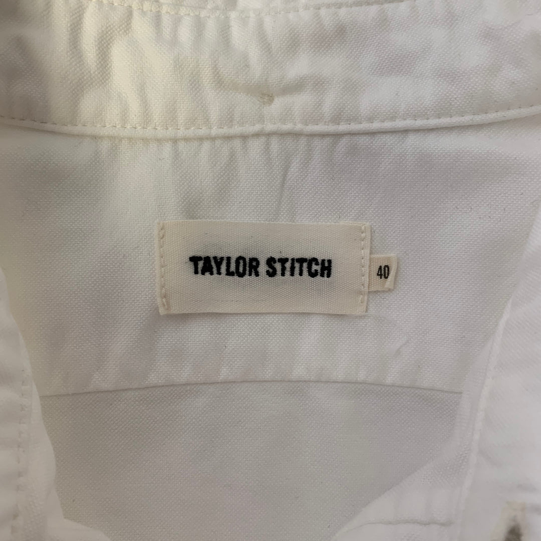 TAYLOR STITCH Size M White Cotton Button Down Long Sleeve Shirt