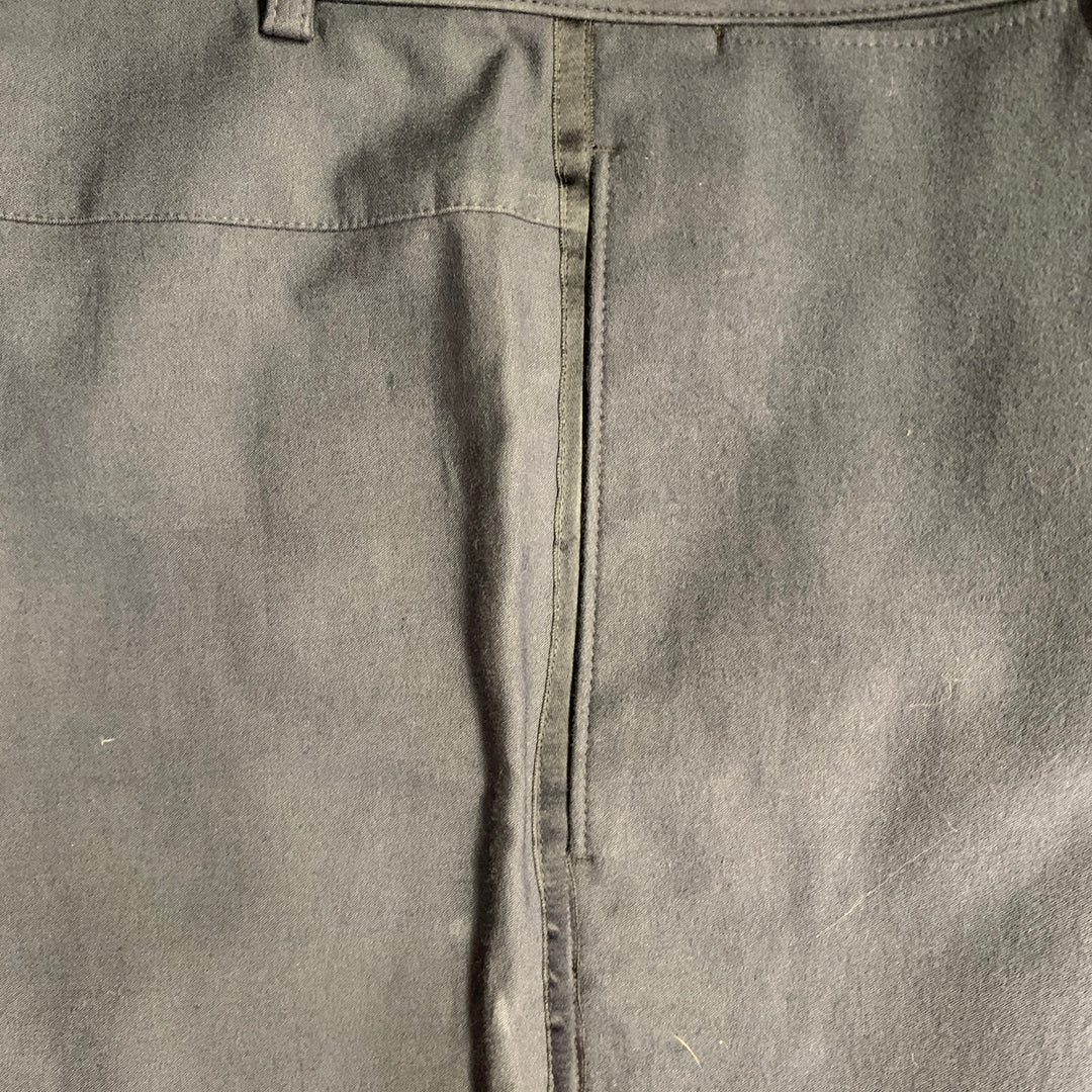 NEW YORK INDUSTRIE Size 32 Navy Cotton Blend Tuxedo Button Fly Dress Pants