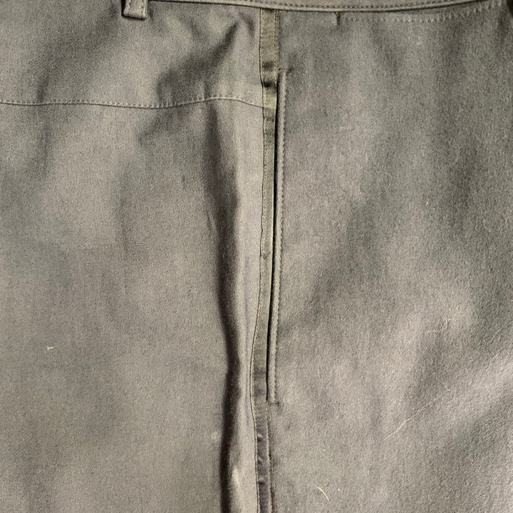 NEW YORK INDUSTRIE Size 32 Navy Cotton Blend Tuxedo Button Fly Dress Pants