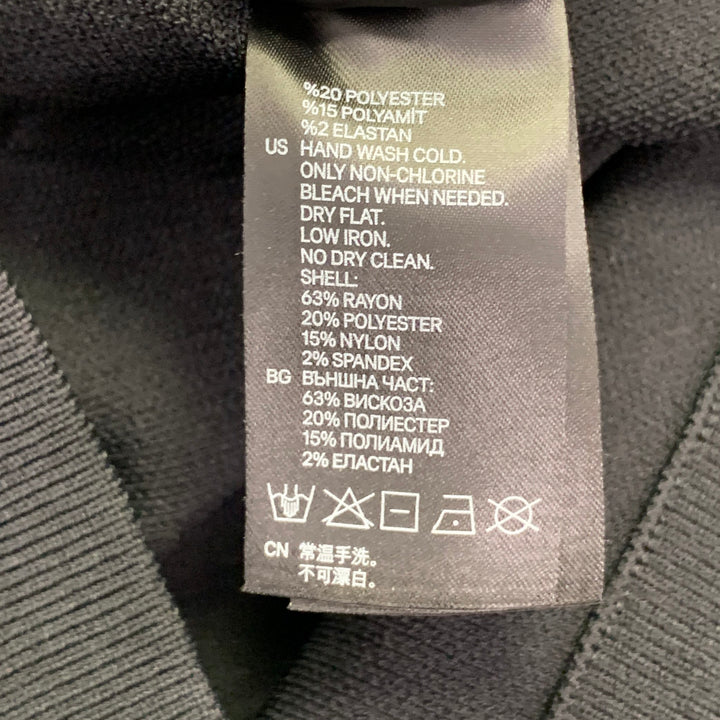 ALEXANDER WANG x H&M Size S Black Textured Viscose Hooded Sweatshirt