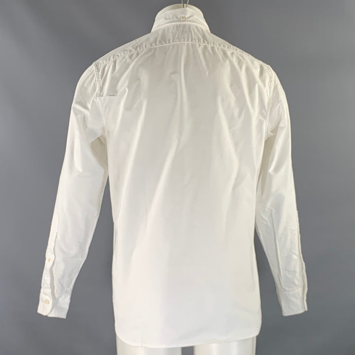 TAYLOR STITCH Size M White Cotton Button Down Long Sleeve Shirt
