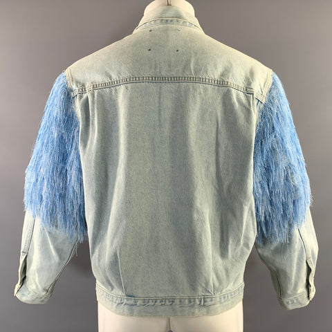 LEVI'S MADE & CRAFTED Size S Blue Light Textured Cotton Denim Jacket