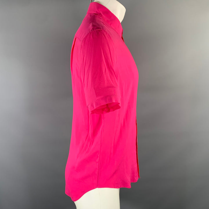 SAINT LAURENT Size S Pink Short Sleeve Shirt
