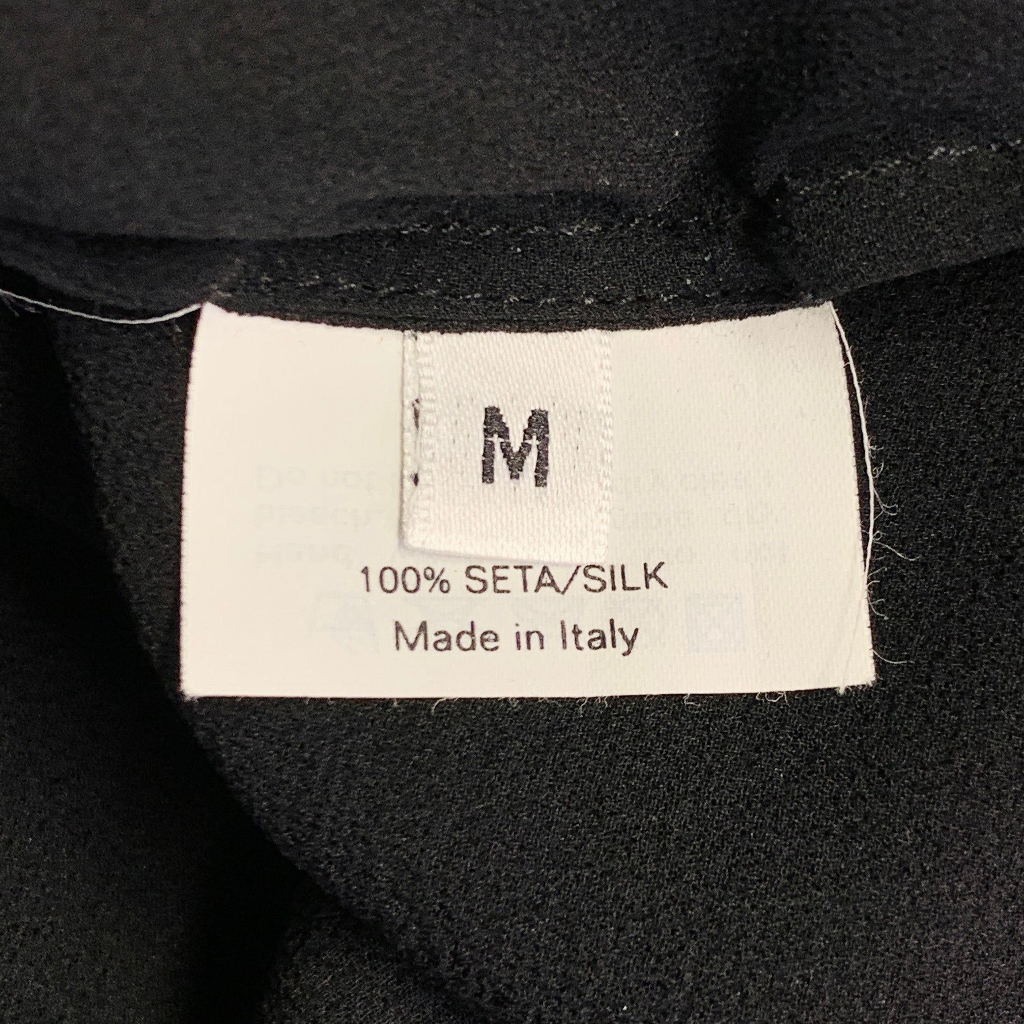 YVES SAINT LAURENT Size M Black Silk Sheer Extra Long Sleeve