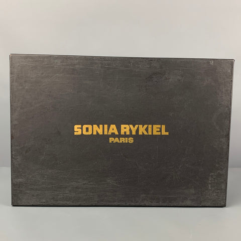SONIA RYKIEL Size 6 Dark Brown Patent Leather Slingback Pumps