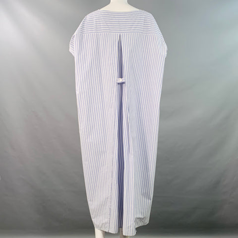 MM6 MAISON MARGIELA Size M Blue White Cotton Stripe Caftan Maxi Dress