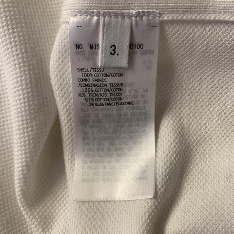 THOM BROWNE Size L White Grey Cotton Crew Neck T shirt