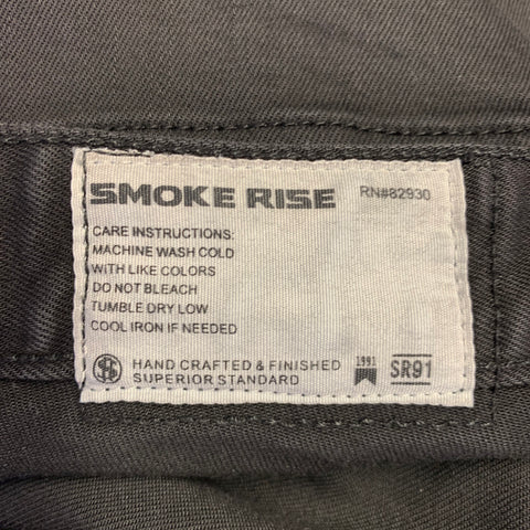 SMOKE RISE Size 40 Black Distressed Cotton Blend Jeans