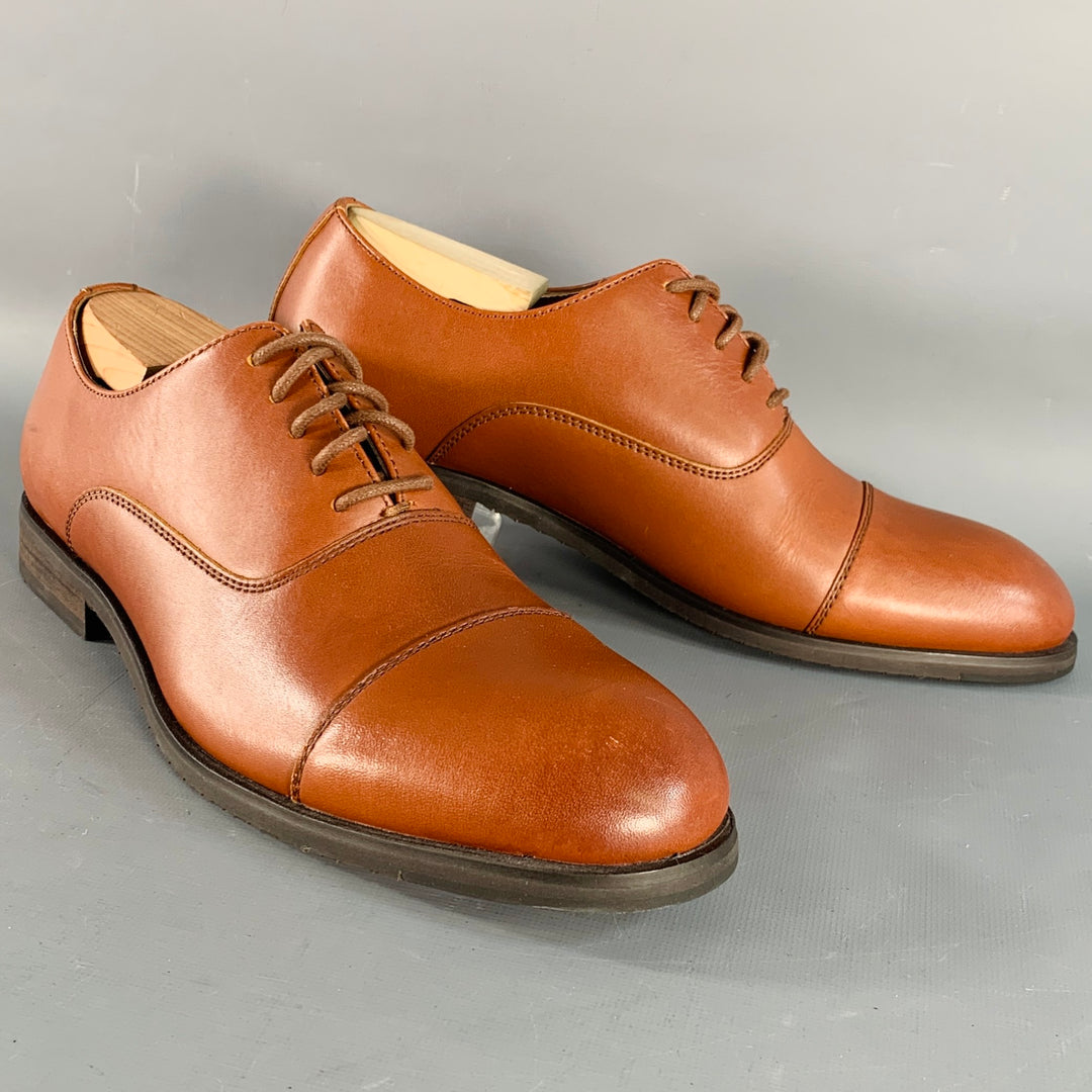 FRYE Size 8.5 Tan Leather Cap Toe Oxford Lace-Up Shoes – Sui Generis  Designer Consignment