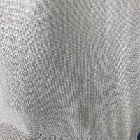 BRIONI Taille XXL Avoine Beige Tricot Cachemire Soie Polo Pull