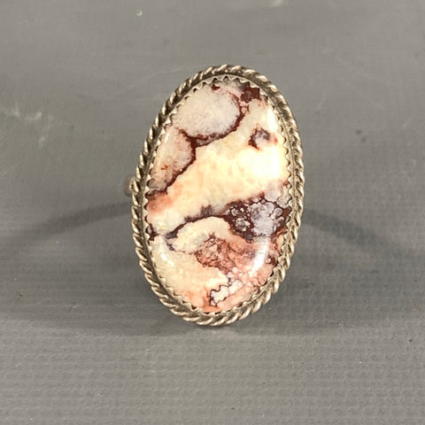 NO BRAND Ring Size 8.5 Cream Burgundy Sterling Ring