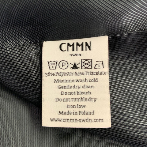 CMMN SWDN Size 38 Bret Black Orange Polyester Blend Track Jacket