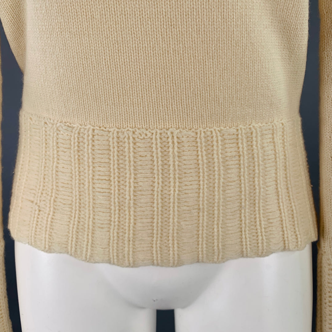 TSE Size M Cream Cashmere Knit Cowl Neck Sweater