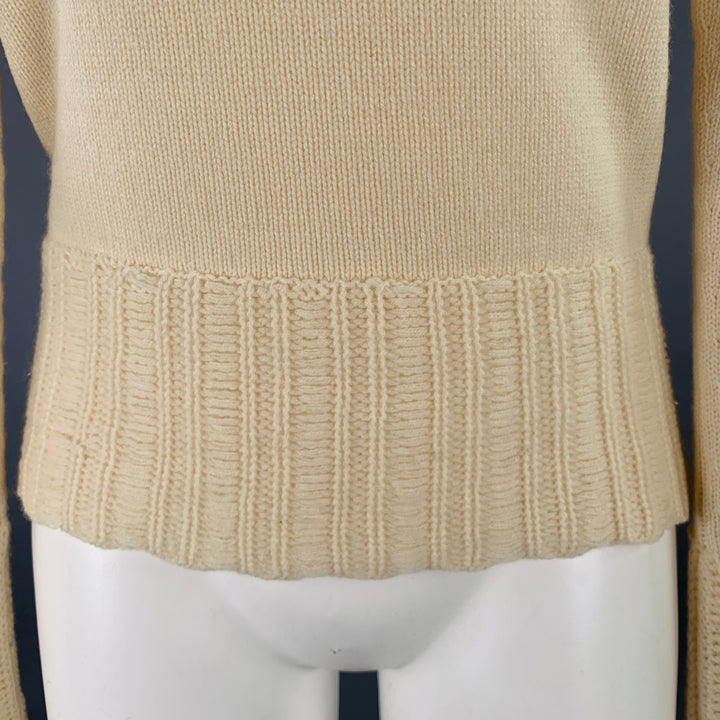 TSE Size M Cream Cashmere Knit Cowl Neck Sweater