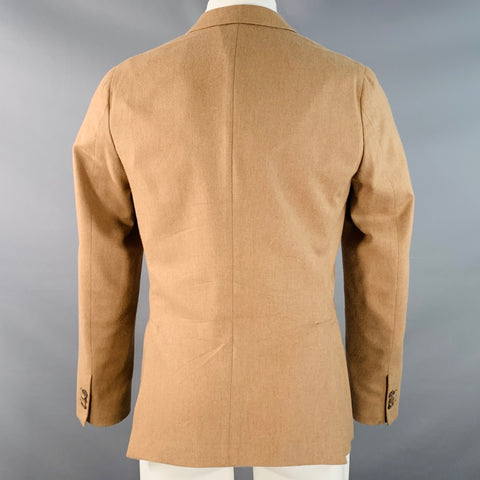 PAUL SMITH Size 36 Regular Tan Camel Wool Notch Lapel Sport Coat