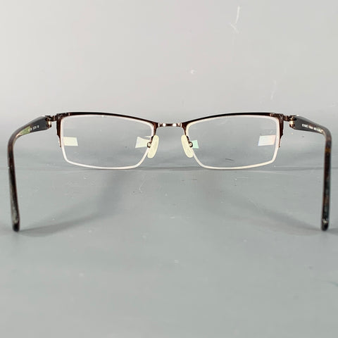 KIO YAMATO Brown Gunmetal Titanium Acetate Eyewear Readers