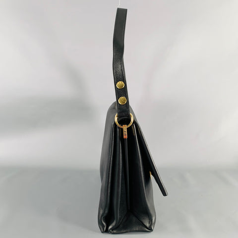 CELINE 2018 Sac à Main de Médecin en Cuir Noir et Doré