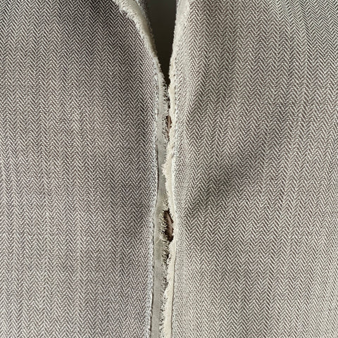AKRIS Size 8 Grey Taupe Viscose Herringbone Raw Edge  Blazer