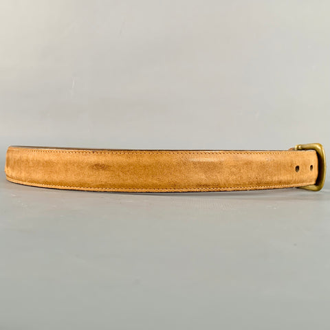 POLO by RALPH LAUREN Vintage Size 34 Beige Embroidered Leather Belt