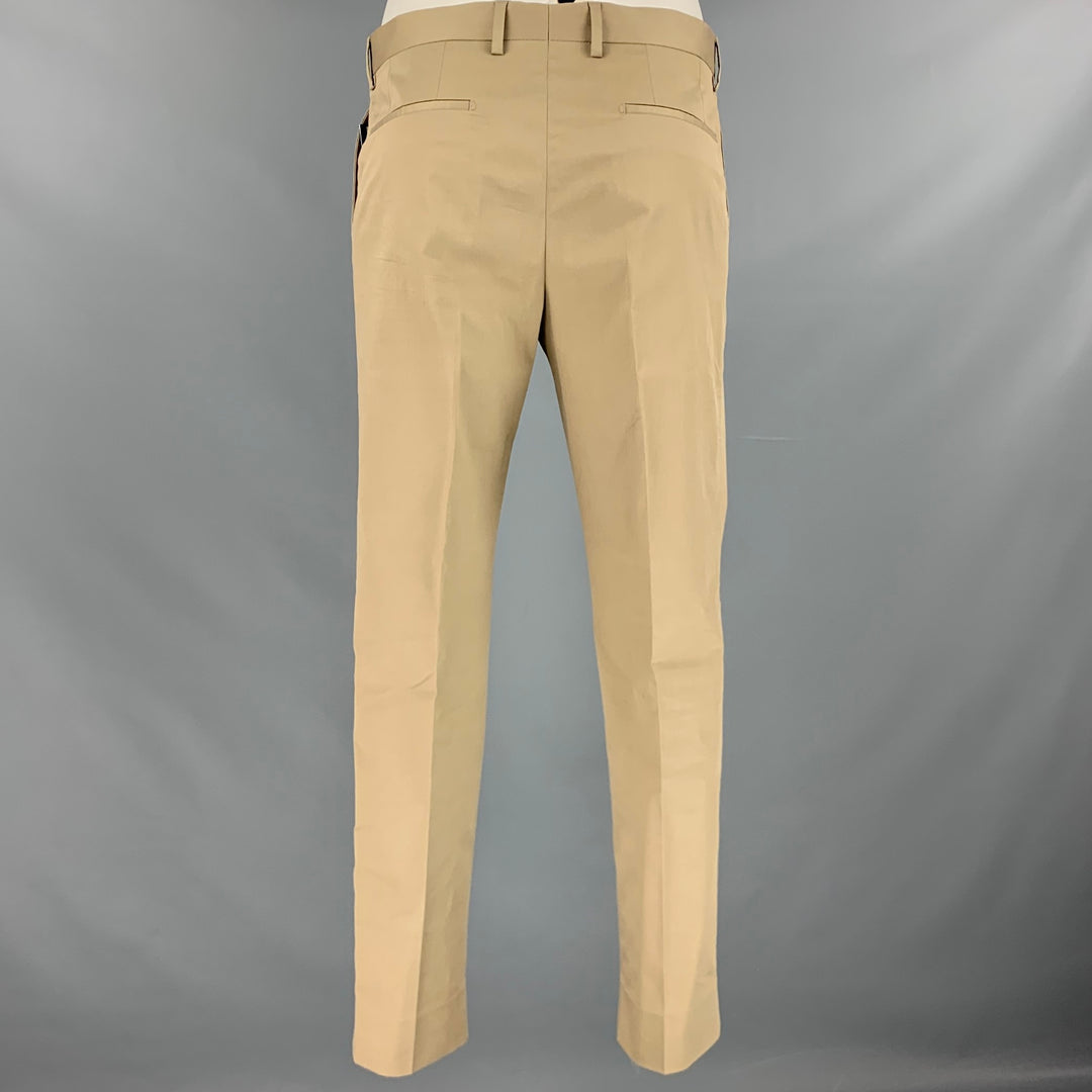 DOLCE & GABBANA Size 34 Khaki Cotton Blend Zip Fly Dress Pants
