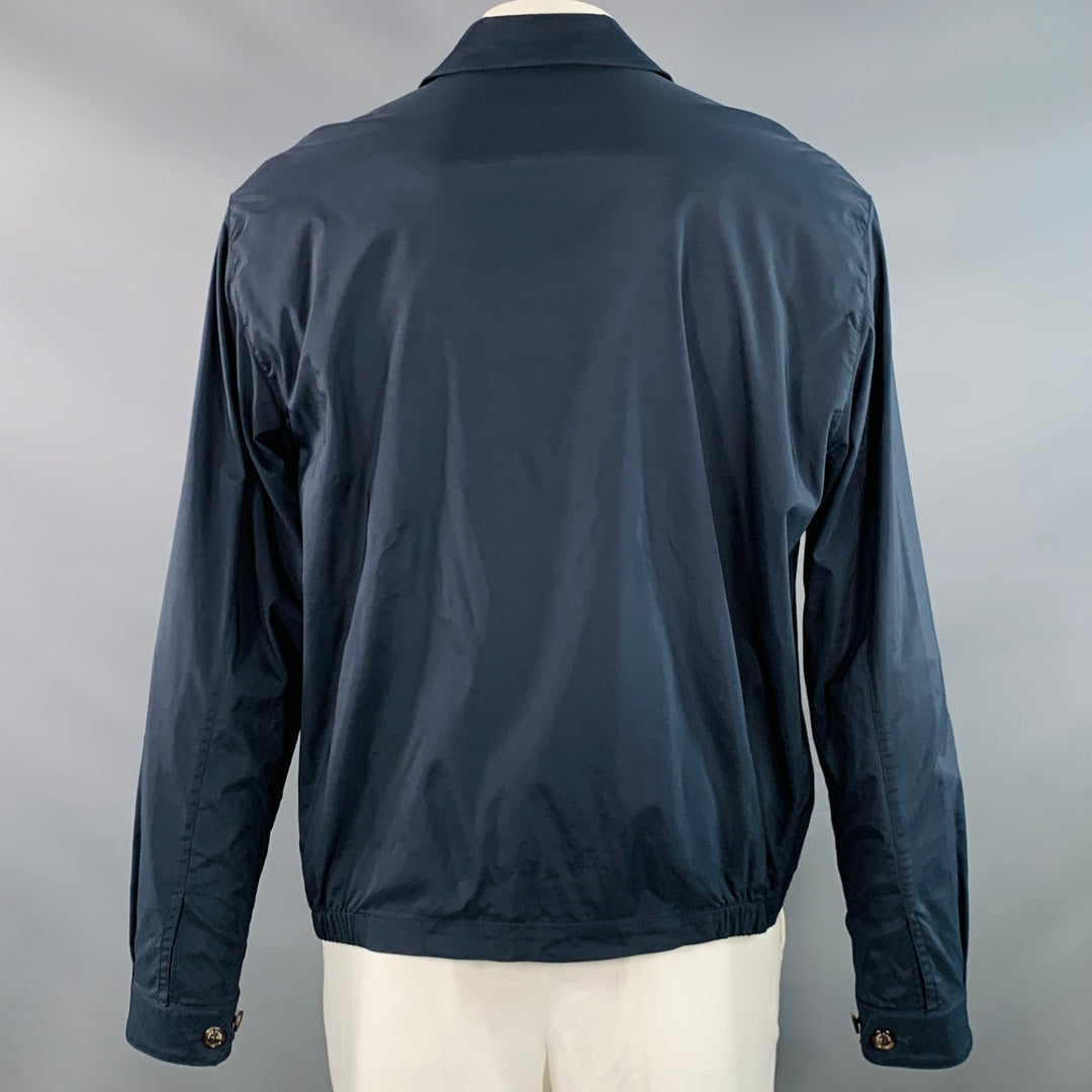 LORO PIANA Size XXL Navy Polyamide Zip Up Jacket