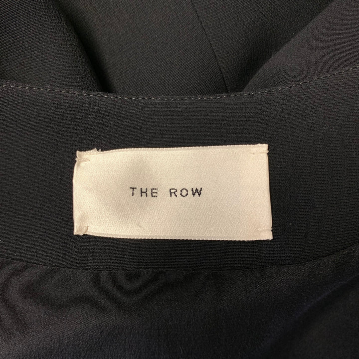 THE ROW Size 14 Black Silk Cardigan