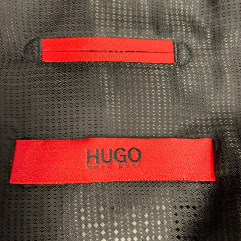 HUGO BOSS Size 42 Black Wool Blend Sport Coat