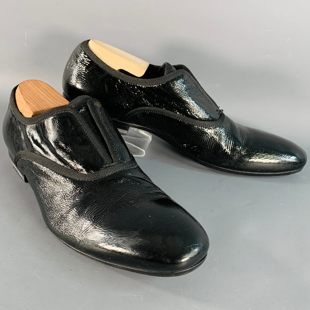 ALEXANDER MCQUEEN Size 10 Black Patent Leather Slip On  display picture 2