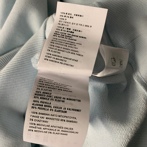 PRADA Size M Light Blue Cotton Hooded Sweatshirt