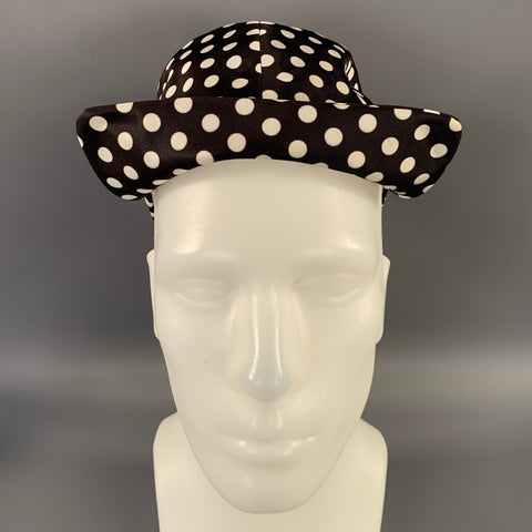 PLAN C Size S Black White Polka Dot  Hat