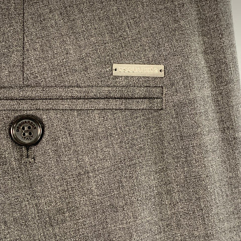 DSQUARED2 Size 32 Grey Charcoal Wool Blend Flat Front Dress Pants