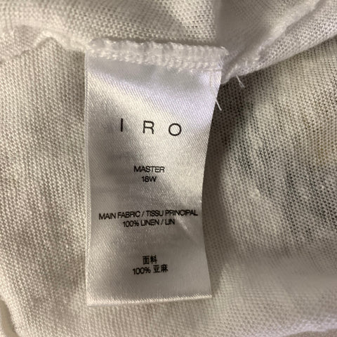 IRO Size L Cream See Through Linen Oversized T shirt