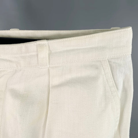 Pantalon décontracté plissé fuselé blanc ADRET taille 34