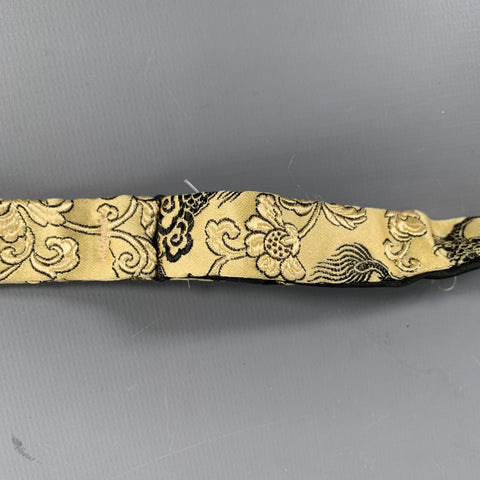 BARUCH SHEMTOV Gold Black Chinoiserie Bow Tie