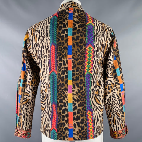 PIERRE-LOUIS MASCIA Size XS Brown Multi Color Animal Print Jacket