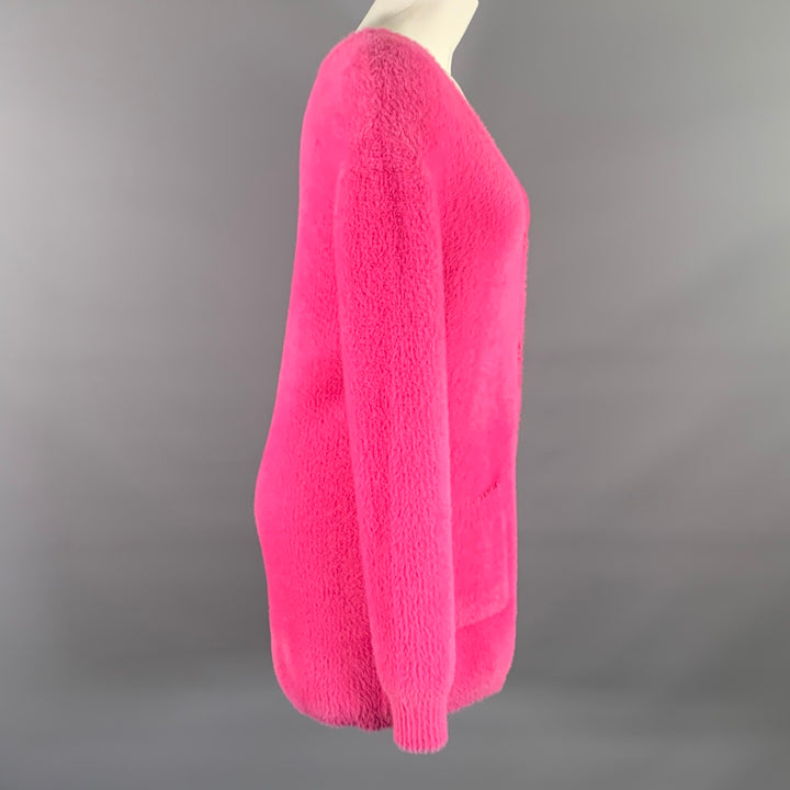 SER.O.YA Size XS Pink Nylon Knitted Buttoned Cardigan