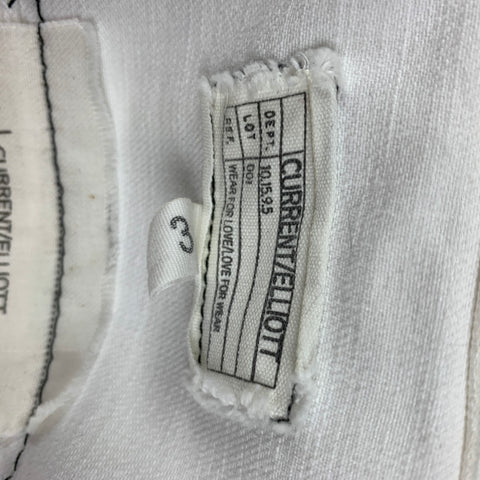 CURRENT / ELLIOTT Taille M Veste camionneur en coton vieilli blanc