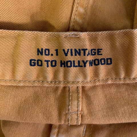GO TO HOLLYWOOD Size 34 Mustard Cotton Polyurethane Cargo Jeans