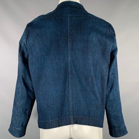 MATIAS Size M Indigo Denim Patch Pockets Jacket
