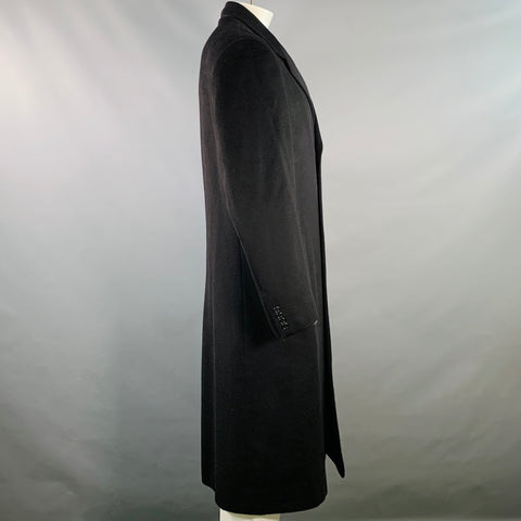 NEIMAN MARCUS Size 42 Black Cashmere Single Breasted Coat