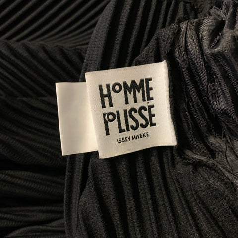 ISSEY MIYAKE Size L Black HP96-JD200 Pleated Polyester Set