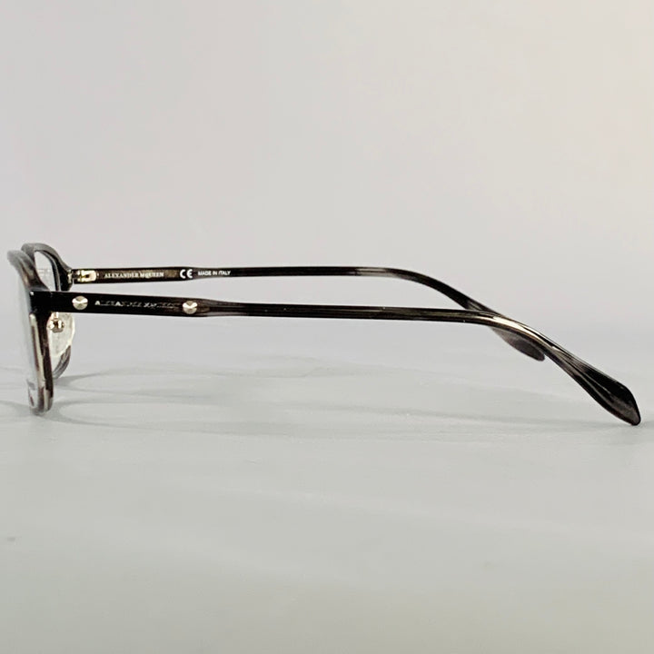ALEXANDER MCQUEEN Grey Marbled Acetate Sunglasses Eyewear