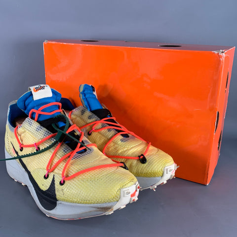 OFF-WHITE x NIKE 2020 Size 12.5 Vapor Street Yellow Black Color Block Lace-Up Sneakers