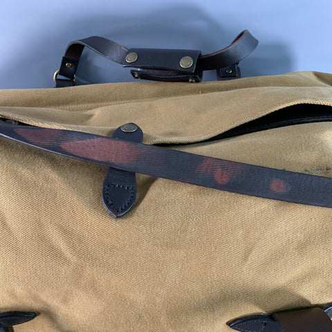 FILSON Large Rugged Tan Brown Cotton Canvas Twill Duffle Bag