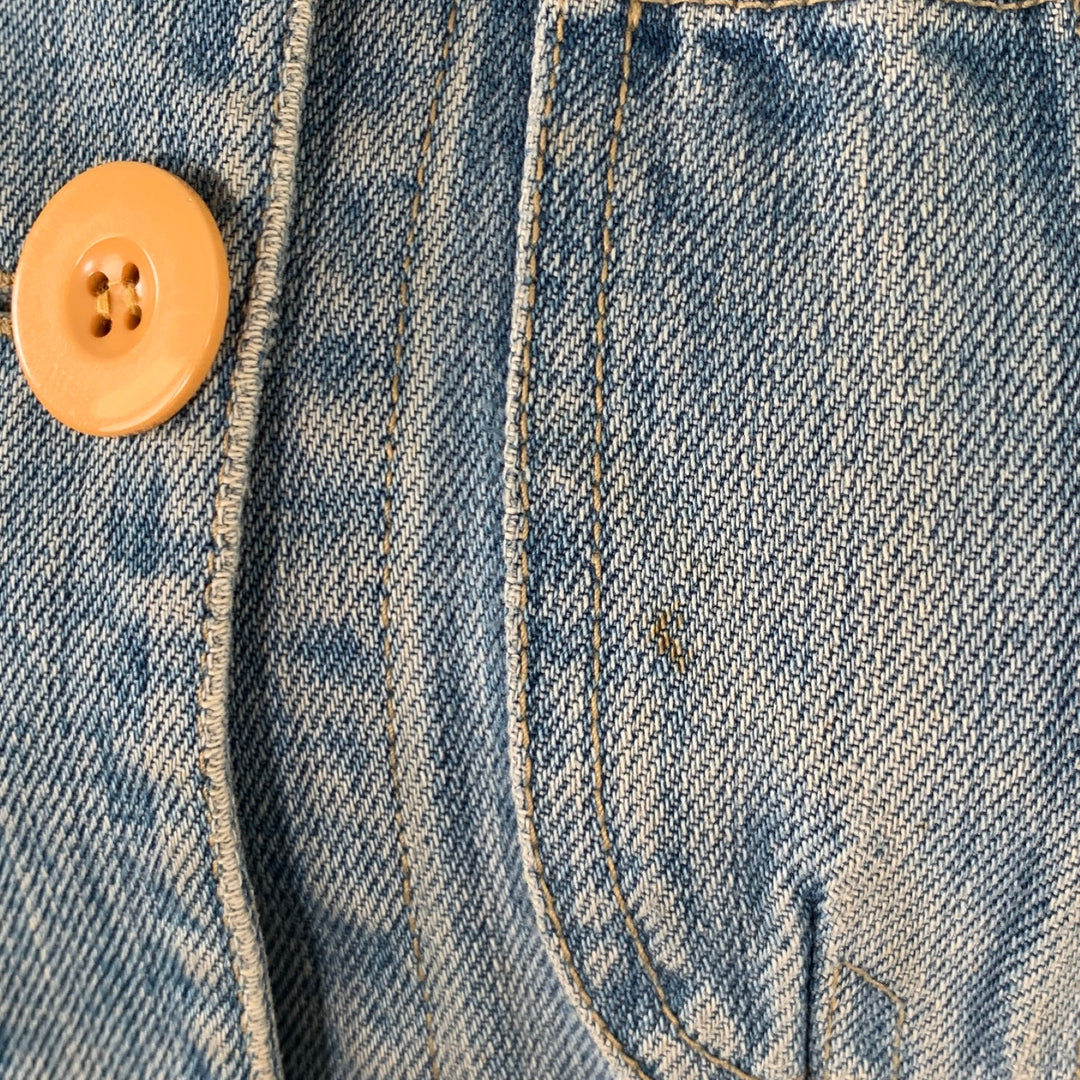 MARC by MARC JACOBS Size 4 Blue Cotton Distressed Jacket