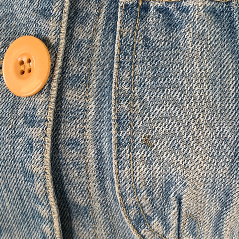 MARC by MARC JACOBS Size 4 Blue Cotton Distressed Jacket